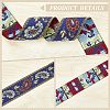 Ethnic Style Embroidery Polyester Ribbon SRIB-WH0007-02B-4
