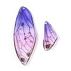 Epoxy Resin Butterfly Wing Pendants RESI-T057-89B-2