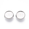 304 Stainless Steel Brooch Cabochon Settings STAS-E547-08A-P-2
