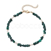 Natural Mixed Gemstone Chip & Glass Beaded Anklets AJEW-AN00682-3