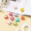 32Pcs 8 Colors Opaque Acrylic European Beads MACR-YW0001-42-5