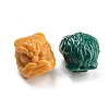 Resin Lion Head Beads RESI-H153-01B-2