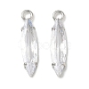 Brass Pave Clear Cubic Zirconia Pendants CU-CBAD360-09P-03-1