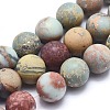 Natural Aqua Terra Jasper Beads Strands G-N0128-48F-10mm-1