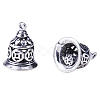 10Pcs Antique Silver Brass Christmas Bell Charms Pendants for Jewelry Making Antique Size 15x11mm KK-PH0001-02AS-3