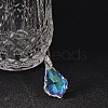 Teardrop AB Color Plated Electroplate Glass Pendant Necklaces NJEW-JN01492-2