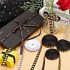 4 Rolls 4 Styles Halloween Theme Polyester Ribbon OCOR-GF0002-62-5