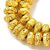 Electroplated Natural Lava Rock Beads Strands G-I360-G01-01-3