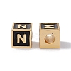 Rack Plating Brass Enamel Beads KK-B060-04G-01N-1