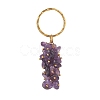 Natural Gemstone Chips Pendant Keychain KEYC-JKC00434-3