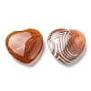 Natural Red Striped Agate/Banded Agate Palm Stones G-B043-02-2