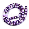 Handmade Polymer Clay Beads Strands CLAY-R089-6mm-092-2