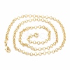 Brass Rolo Chain Necklaces X-MAK-F036-01G-3