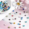 150 Pcs 10 Colors Handmade Evil Eye Lampwork Round Beads LAMP-NB0001-29-7