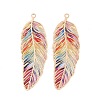 Spray Painted Brass Pendants KK-CBACEE9-01KCG-01-1