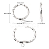 201 Stainless Steel Huggie Hoop Earring Findings STAS-P283-01H-S-4