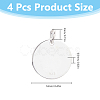 4Pcs 925 Sterling Silver Pendants STER-DC0001-37-2