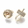 Brass Micro Pave Cubic Zirconia Peg Bails Pendants KK-N231-166-NF-3