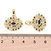 Golden Brass Micro Pave Cubic Zirconia Pendants KK-L209-038G-01-3
