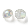UV Plating Luminous Transparent Acrylic Beads OACR-P010-01E-2