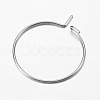 316 Surgical Stainless Steel Hoop Earrings Findings STAS-I097-050E-3