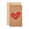 5 Bags Kraft Paper Greeting Cards AJEW-YW0001-50C-1