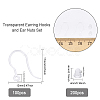 100Pcs Transparent Resin Earring Hooks RESI-CA0001-49-2