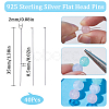 SUNNYCLUE 40Pcs 925 Sterling Silver Flat Head Pins STER-SC0001-23B-2