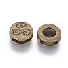 Tibetan Style Slide Charms TIBE-Q001-AB-FF-2