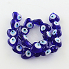 Heart Evil Eye Lampwork Bead Strands X-LAMP-R119-01-2