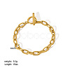 European Style 304 Stainless Steel Cable Chains Bracelet for Women HM2215-15-1