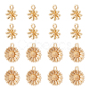 16Pcs 2 Style Brass Charms KK-AR0002-43-1