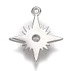 Eco-Friendly Brass Micro Pave Clear Cubic Zirconia Pendants ZIRC-H106-02P-2