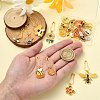 20Pcs Bees Theme Alloy Enamel Locking Stitch Marker HJEW-CJ00066-4
