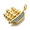 Brass Micro Pave Cubic Zirconia Pendants KK-Z093-14G-2