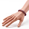 Handmade Silver Foil Glass Beaded Stretch Bracelets BJEW-JB06464-02-3