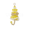 7Pcs Glass Pendants PALLOY-MZ01164-2