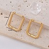 Elegant French Retro Minimalist 201 Stainless Steel Oval Hoop Earrings UN1737-1