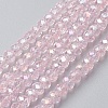 Electroplate Glass Beads Strands X-EGLA-F124-FR-B05-1