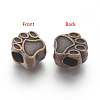Tibetan Style European Beads MPDL-6160-R-NR-2