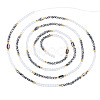 Glass Beaded Adjustable Waist Chains for Women AJEW-TA0005-78B-3