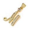Brass Micro Pave Cubic Zirconia Pendants KK-M319-02G-M-2