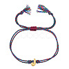 304 Stainless Steel Alphabet Bead Adjustable Bracelets IC6774-10-1