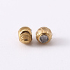 201 Stainless Steel Corrugated Beads X-STAS-S103-17A-G-2