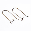 Antique Bronze Plated Brass Hoop Earrings Findings Kidney Ear Wires Making Findings X-EC221-NFAB-2