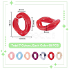 420Pcs 7 Colors Acrylic Linking Ring OACR-PH0001-92-2