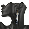 304 Stainless Steel Glass Seed Beads Jellyfish Dangle Earrings EJEW-MZ00553-04-2
