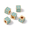 Rack Plating Brass Enamel Beads KK-B060-04G-06N-3