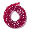 Baking Electroplate Glass Beads Strands DGLA-A039-J8mm-B02-2