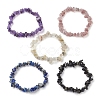 12 Constellation Natural Mixed Gemstone Chip Beaded Stretch Bracelets Sets for Women Men BJEW-JB10264-03-3